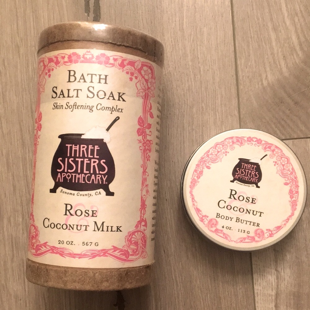 Rose Coconut Body Butter + Salt Bath Soak